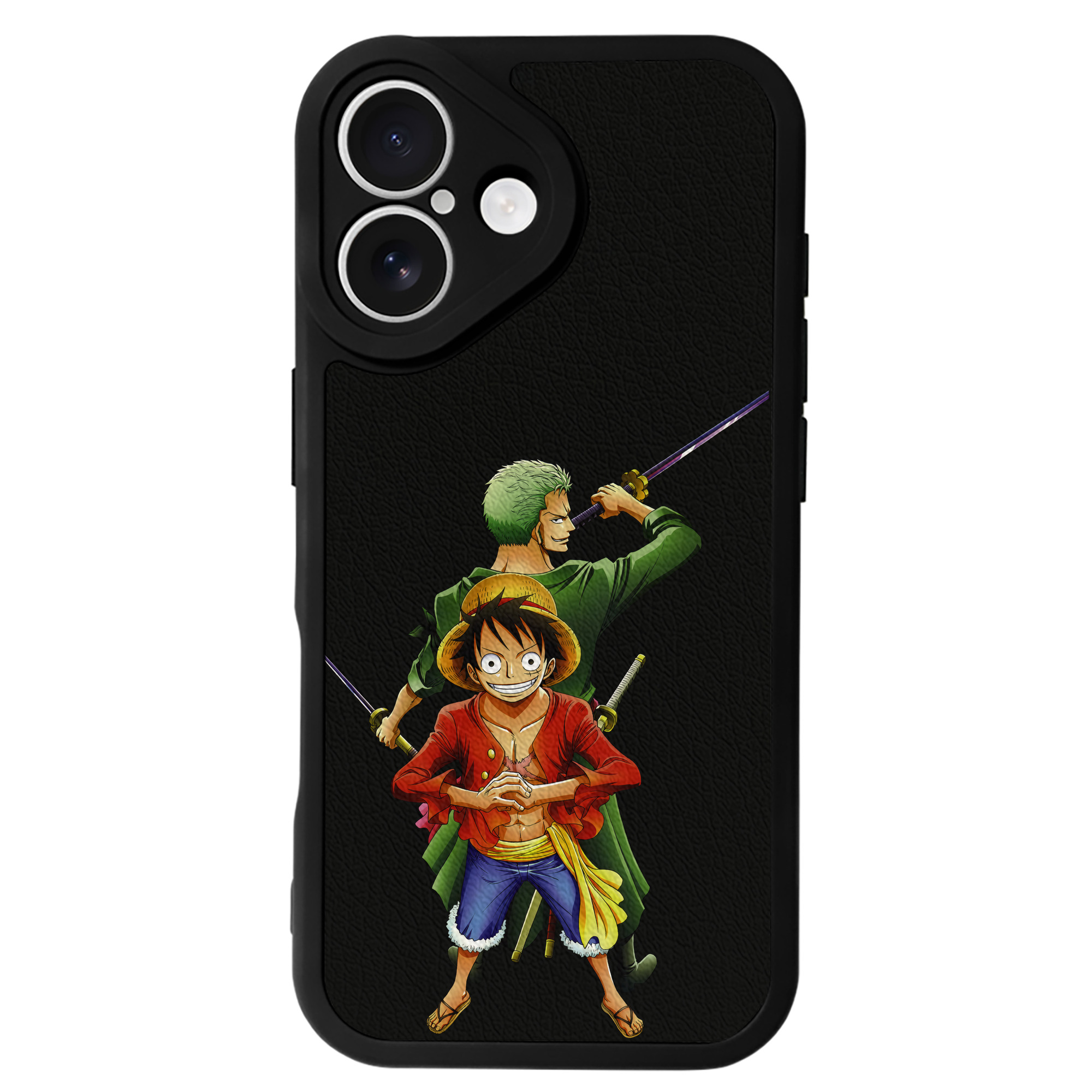（画像用） ワンピース モンキー・D・ルフィ ONE PIECE Monkey D. Luffy 【iPhone 16シリーズ対応】シリコンスマホケース（レザー調） 材質：シリコン
